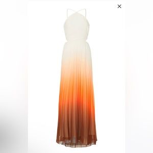 Rachel Roy size 6 ombre pleated dress
